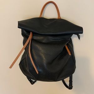 Vegan leather backpack purse